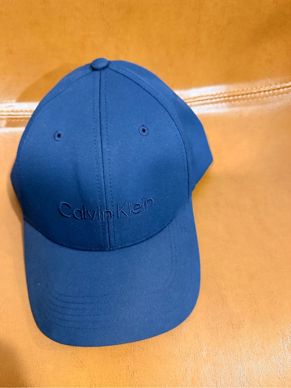 Calvin Klein Navy Blue Embroidered Logo Baseball Cap